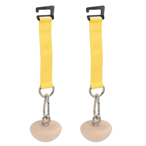 RiToEasysports Pull Up Balls, 3.74in Upper Half Sphere Hold Grips with Beech Wood Iron Imitation Nylon, for Rock Climbing Strength Training Grip