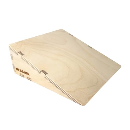 Teak Tuning x Session Wooden Fingerboard Ramp Kicker - 6 x 5.75 x 1.25 inches, Fingerboard Obstacle with Smooth Surface, Handmade in Rochester NY