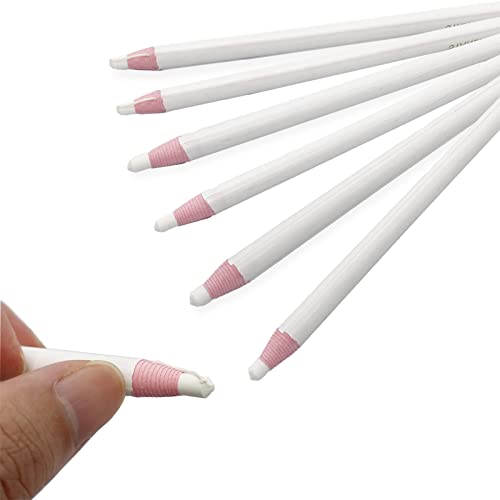Sewing Mark Pencil 6PCS White Invisible Erasable Fabric Pencils For Leather Cut Marks Student Drawing Tailor Marks - size: White 6 Pcs