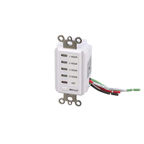 Southwire Woods In-Wall 8-Hour Digital Countdown Timer - Automatic Shut-Off Timer - Energy-Efficient Wall-Mounted Timer - Durable Digital Timer - Easy-Installation Indoor Timer - size: 8-Hour