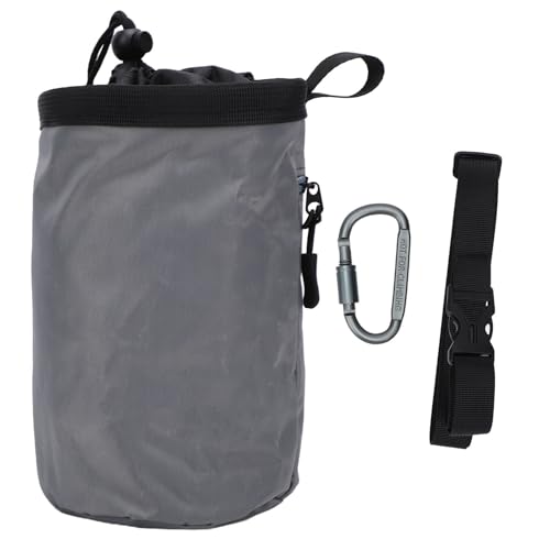 Climbing Chalk Bag placeholder Chalk Bucket Gym Bag Workout Large Capacity Oxford Fabric Fleece Lining Drawstring Zipper Pocket Adjustable Waist Belt for Cl