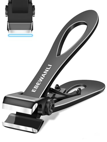 EBEWANLI Straight Nail Clipper, Large Toenail Clippers for Thick Toenails | 17mm Wide Jaw Opening Heavy Duty Toe Nail Clippers for Thick Nails for Seniors Men Women, Stainless Steel - style: 1 Piece