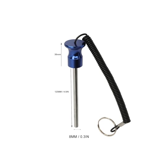 Weight Machine Pin Magnetic, Weight Stack Selector Pin with Pull Rope 8x125mm, for Commercial Gym or Home Health Grade Steel Heavy Duty Gym Accessories (1) - size: 1