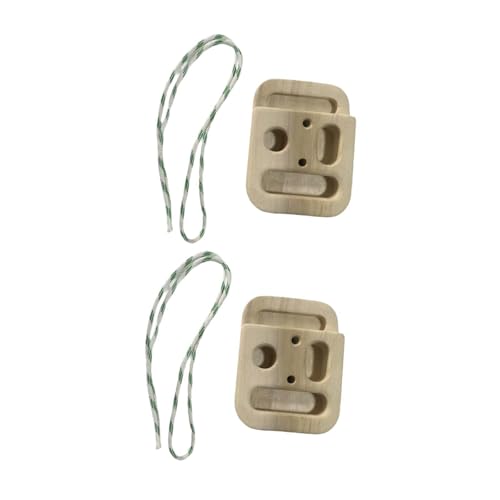Climbing Hangboard Training Board with Rope (2 Pack) - Wooden Fingerboard for Grip Strength & Pull Up Training