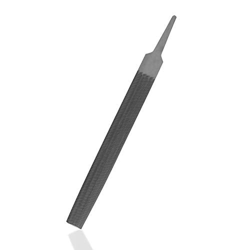 KALIM Half Round Medium Cut File, Double Cut Teeth, 6'' Length, Made of High Carbon Steel, Hand File without Handle Suitable for Wood, Metal, Sharpening, etc. - style: 6'' Half Round File