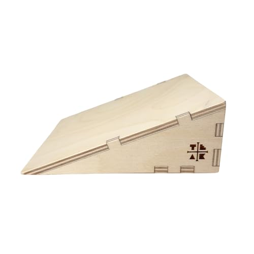 Teak Tuning x Session Wooden Fingerboard Ramp Kicker - 6 x 5.75 x 1.25 inches, Fingerboard Obstacle with Smooth Surface, Handmade in Rochester NY