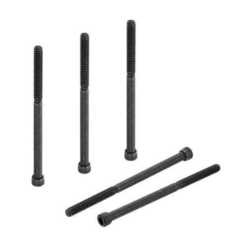 PATIKIL 1/4"-20 x 4 Socket Head Cap Screws Bolts, 10Pcs Carbon Steel Hex Head Metric Screws for Door Road Bicycle Mountain Bike Auto Ship Communication Equipment, Black - size: 1/4"-20 x 4