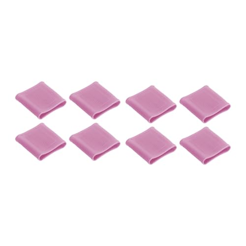 Almencla 8 Pieces Silicone Finger Sleeves Non Slip Soft Finger Covers Reusable Finger Protectors Thumb Brace Support Anti Slip Finger Cot Suitable for Gym, Pink L - color: Pink L