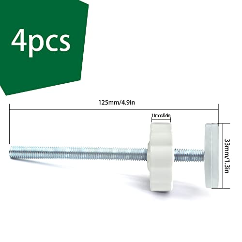 Vmaisi 8MM Pressure Gates Threaded Spindle Rods, Baby Gates Accessory Screw Bolts Kit Fit for All Pressure Mounted Walk Thru Gates 8 Pack - size: 4 Count (Pack of 2)