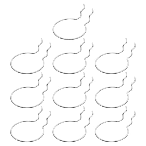10pcs Silver Metal Pegboard Hooks Hanging Board Tool Hangers Pegboard Hardware Accessories for Garage Craft Storage and Industrial Use