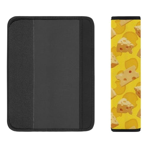 Universal Soft and Comfortable Cheese Fun Seat Belt Shoulder Pad for Kids, Most Cars, 1 Pair Seat Belt Covers Cushion Anti-Slip Pad - color: Pattern 703
