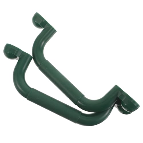 1 Pair Playground Safety Handles - Non-Slip Plastic Kids Playground Grab Handles - for Playhouse, Treehouse, Climbing Frame, Jungle Gym, Swing Set Green - color: Green