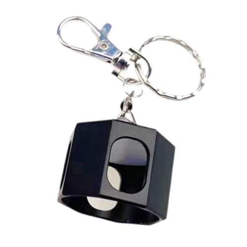 Pool Cue Chalk Holder Chalk Case with Keychain Lightweight Compact Practical Tool Chalk Boxes Chalk Pocket for Games Snooker - color: Black