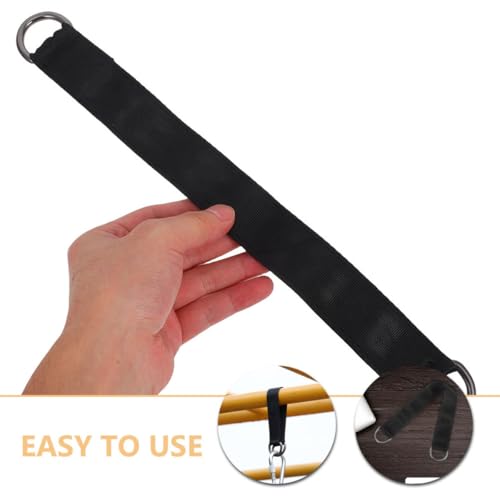 Holibanna 4 Pcs Heavy Duty Outdoor Swing Buckle Connecting Straps 3cm X 28cm Double-Layer Nylon Tree Hanging Belts for Hammock and Gym Equipment