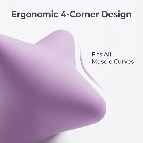 Handheld Silicone Triangle Design 4-Point Massage Tool for Plantar Fasciitis, Heel Pain Solution, Deep Tissue Myofascial Release for Feet, Back, Neck Pain Relief, Non-Slip & Eco-Friendly