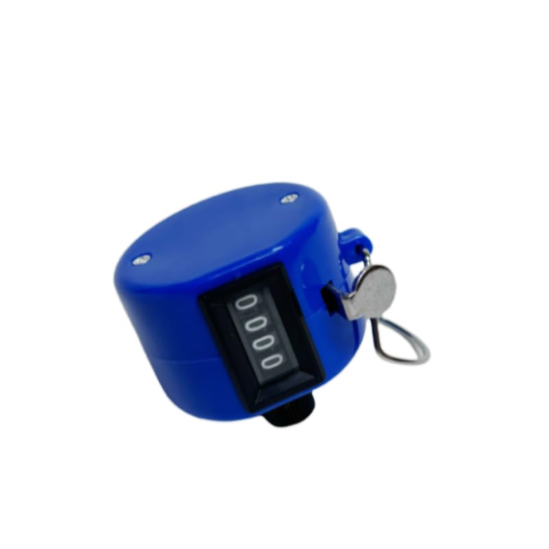 White Deer Hand Tally Counter 4 Digit Number Dual Clicker Golf Handy Convenient - color: Blue