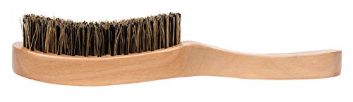 Diane Hard Reinforced Boar Curved Club Wave Hair Brush for Styling and Wave Maintenance, Perfect for Short Cuts, Fades, and Thick, Tight Curls