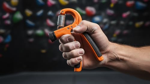 Adjustable Hand Grip Strengthener 11-132 lbs (5-60kg) – Forearm Grip Trainer for Muscle Building, Finger Exerciser for Injury Recovery, Rock Climbing, Gym Workout, Physical Therapy Training Equipment