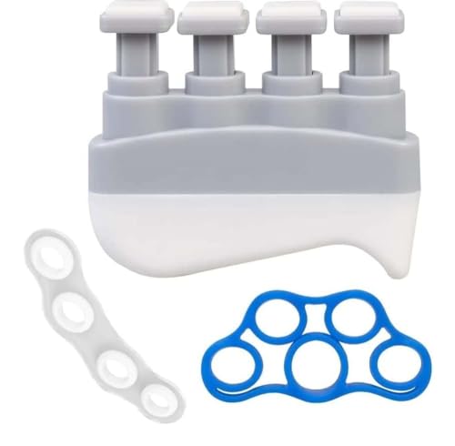 Hand Exerciser Grip Strengthener, Finger Stretcher - Resistance Bands Hand Strengthener Hand Strengthening Forearm Exerciser 3 piece Set for Arthritis Carpal Tunnel Exercise Guitar & Rock Climbing