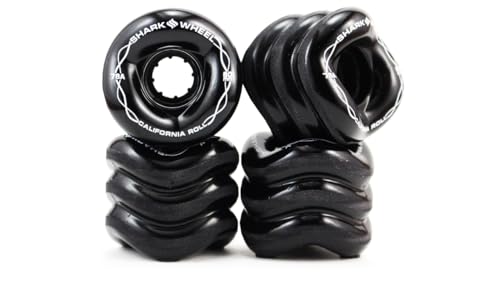 Shark Wheel 60 mm 78a Skateboard Wheels | California Roll | 4-Pack - color: Black