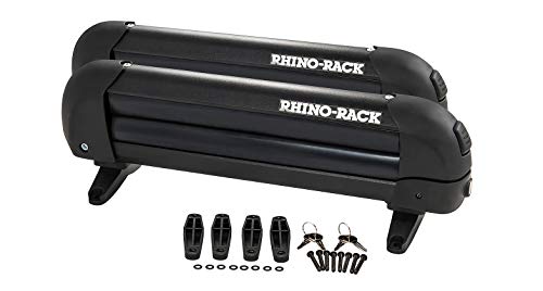 Rhino-Rack Carrier for Skis, Snowboards, Fishing Rods, Paddles, Skateboards, Water Skis, Wakeboard & More, Universal Mounting, Easy to Use, Locking, Lightweight & Heavy Duty, Suitable for All Vehicles - style: 13 Inch (3 Ski / 2 Snowboard / 1 Wakeboard)
