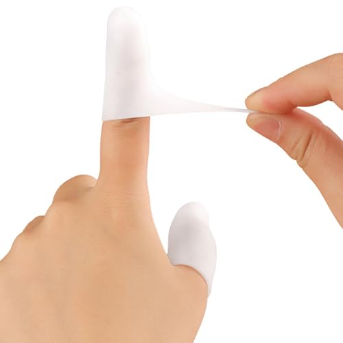 1pair High Elasticities Finger Guard Reusable Finger Protecting Sleeves for Extended Wear Comfortable