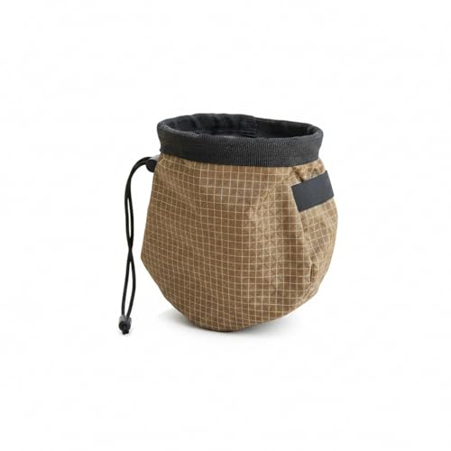 Climbing Chalk Bag with Drawstring Closure - Lightweight Waist Pouch for Rock Climbing, Bouldering & Gym Training (1 Pack) - color: Brown