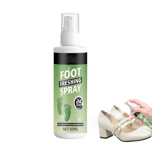 Shoe Odor Spray 60ml Powerful Long-Lasting Freshener | Foot Odor Spray for Leather Boots Footwear Tennis Hockey Closet Home Sneaker