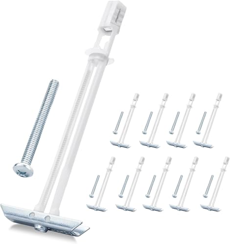 Drywall Anchor with Included Bolts for 3/16”-24, Heavy Duty Hollow Drywall Anchors for TV Mounting Kit, Stainless Steel Hollow Wall Anchors Holds up to 240 lbs Each in 1/2-in Drywall-10 Pack - size: 3/16"-24：Pack of 10