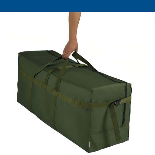 Arxus Large Duffel Bag, Waterproof Carry on Weekend Overnight Storage Bag over Luggage for Airline, Travel, Camping, Moving - color: 180L-Dark Green