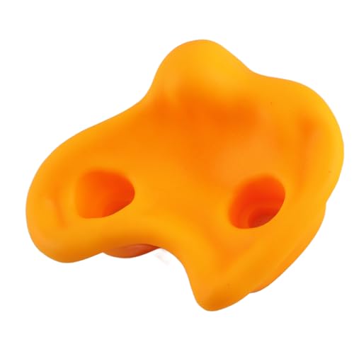 10PCS Rock Climbing Holds, PE Ergonomic Design with Rock Texture for Indoor Outdoor Climbing Wall, Includes Screws and Wrench Tools - color: Yellow