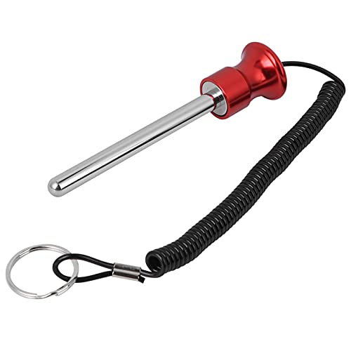 Weight Stack Pin, Gym Pin Loading Pin Aluminium Alloy Head with Pull Rope for Strength Training - color: Red