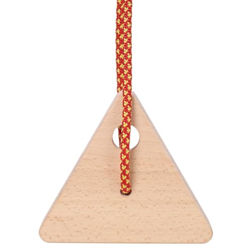 LMAOSS Portable Hangboard Rock Climbing, 2 pack Triangular Wooden Climbing Fingerboard with Hanging Rope, Multi-Grip Finger Strength Trainer for Grip, Forearm & Pull-Up Training, Compact Hang Holds fo