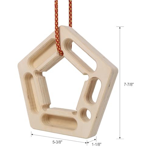 Rock Climbing Hangboard, 2Pack Portable Hang Board for Climbing Grip Strength Training, Wooden Fingerboard for Pull-Ups and Finger Endurance, Lightweight Compact Professional Design