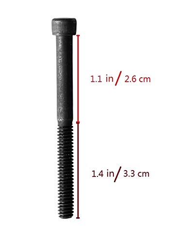 Socket Head Cap Screw, 1/4-20 x 2-1/2", Alloy Steel, Black Oxide, Hex Socket Coarse Thread, 1/4 inch Hexagonal Allen Bolt, Length: 2-1/2 inch, Full Thread (Quantity: 10) - size: 2/1/2