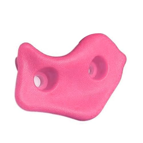 10PCS Rock Climbing Holds, PE Ergonomic Design with Rock Texture for Indoor Outdoor Climbing Wall, Includes Screws and Wrench Tools - color: Pink