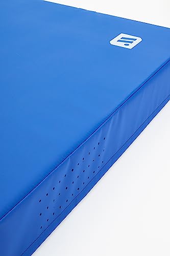 We Sell Mats Bifolding Gymnastics Crash Landing Mat Pad, Safety for Tumbling, Back Handspring Training and Cheerleading - color: Blue, size: 4 ft x 4 ft x 4 Inch