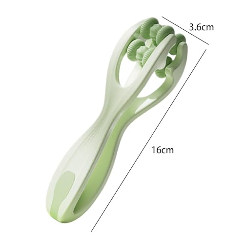 Finger Massager Roller Points Office Massager Double Roller PP Silicone Functional Relief Suitable for Gift Giving Outdoor Occasions, Green - color: Green