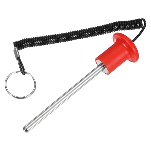 Gym Pin Weight Stack Pin Strength Training Lifting Equipment Replacement with Pull Rope Fitting for Club - color: Red, size: 0.3 x 4.9 Inch
