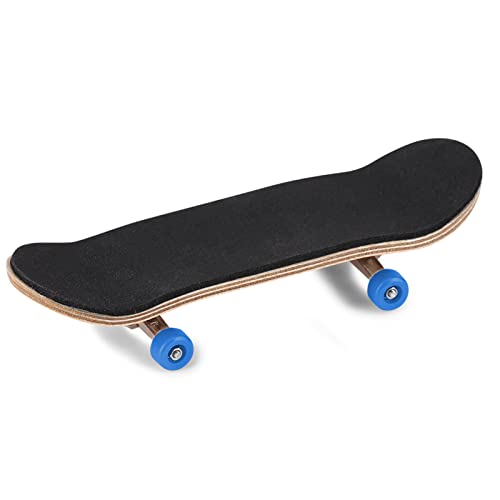 Gavigain 1Pc Wooden Fingerboard Maple Wooden Alloy Fingerboard Finger Skateboards with Box Reduce Pressure Kids Gifts(Dark Blue)