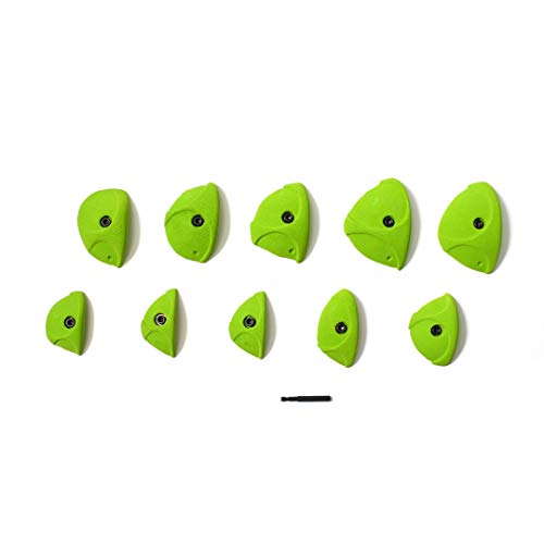 Escape Climbing 10-Hold Crimp Pack | 10 Intermediate Rock Climbing Holds for Indoor and Outdoor Home Walls | Easy to Install, Long Lasting Crimp Grips