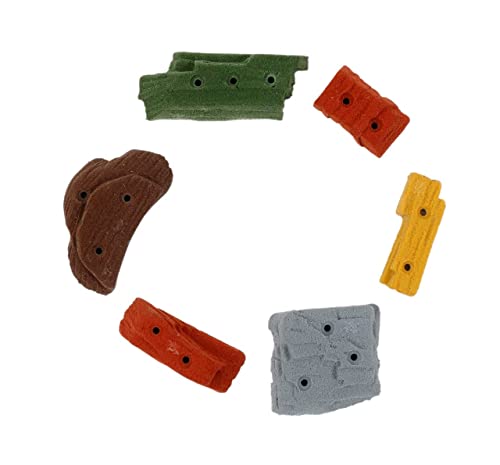 Atomik Climbing Holds 6 Screw-On Small Sandstones in Assorted Earth Tones