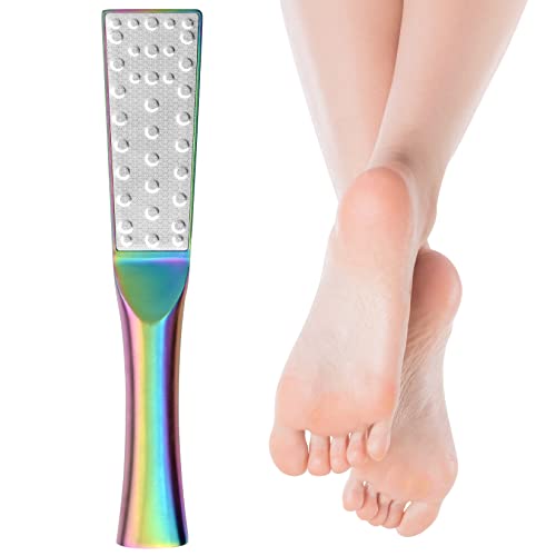 Pedicure Foot File Callus Remover, Double-Sided Scrubs Stainless Steel Foot Rasp Professional Dead Skin Callus Accessories for Wet and Dry Feet - size: 1 Count (Pack of 1)