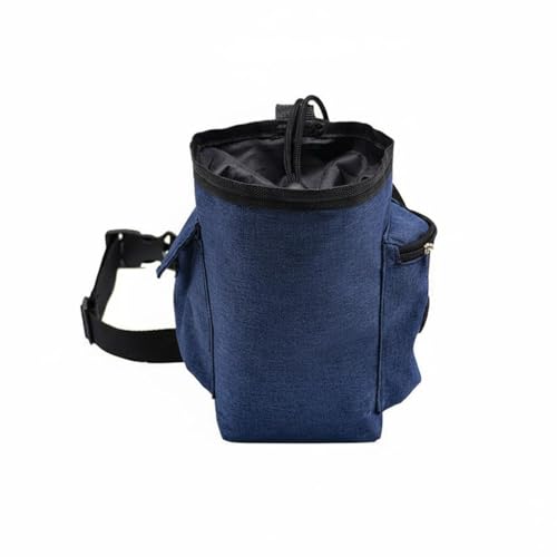 Climbing Chalk Pouch Convenient Chalk Bag with Drawstring Closure and Adjustable Belt for Suitable for Climbing Weightlifting Training - color: Blue