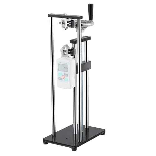 Manual Force Test Stand Hand Wheel Operated 250mm Stroke | For ZMF Force Gauge 2 Pcs Testing Clamps Heavy Duty Base Tension Compression Stability Precise Manual Control