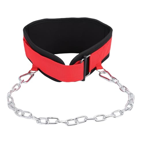 Weighted Pull Up Belt with Chain, Dip Belt for Workouts, Ergonomic & Breathable EVA Material for PullUps, Squats, Strength Training - color: L