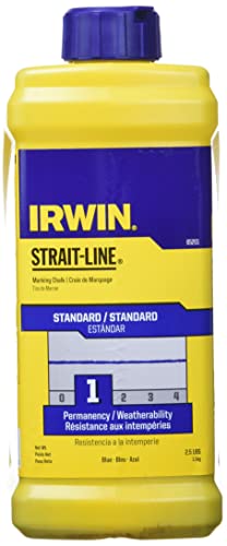IRWIN Tools STRAIT-LINE 65201 Standard Marking Chalk, 2.5-pound, Blue (65201) (Pack of 2) - size: 1 Count (Pack of 2)