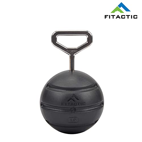 Rock Climbing Solid Training Cannonball Bomb Power Pull Up Ball Hold Grips for Straps for Finger, Forearm, Biceps, Back Muscles - color: Black (Groove 3.5")