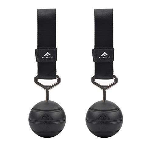 Rock Climbing Solid Training Cannonball Bomb Power Pull Up Ball Hold Grips for Straps for Finger, Forearm, Biceps, Back Muscles - color: Black (Groove 3")