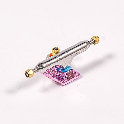 Fingerboard Trucks with Upgraded Urethane Bushings and Pivot Cup,34mm 32mm Width,Normal Kingpin (Pink, 32mm) - color: Pink, size: 32mm